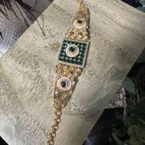 Pearl and Floral Kundan Multi-Row Cuff
