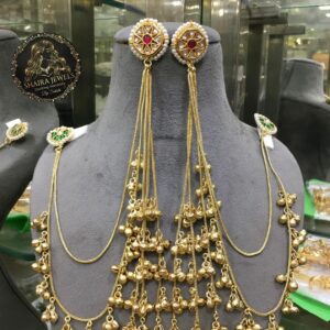 Gold Shoulder-Duster Tassel Earrings