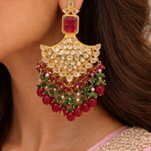 Gold Oversized Jhumar Style Earrings