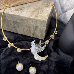 Bird Motif Torque Choker Set