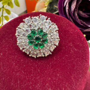 Antique Gold Floral Nakshi Dome Ring