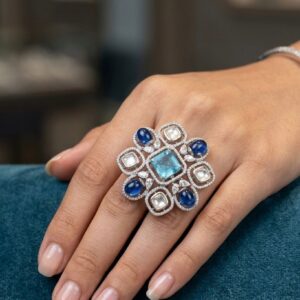 Royal Sapphire Tiered Crown Ring