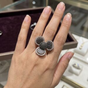 Traditional Round Polki Meenakari Ring
