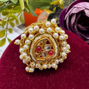Delicate Ruby & Square Polki Ring