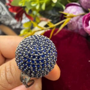 Vintage Gold Emerald Floral Ring