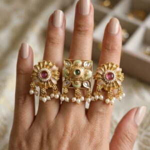 Royal Blue Sapphire Chandelier Ring