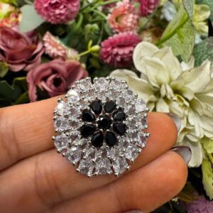 Art Deco Geometric Diamond Shield Ring