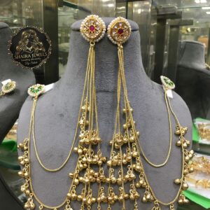 Gold Shoulder-Duster Tassel Earrings