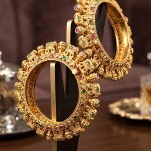 Guttapusalu Elephant Kada Bangle(fits size 2.6 and 2.8)