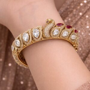 Royal Mayur Polki Peacock Kada