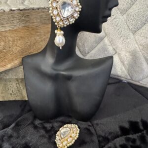 Traditional Emerald & Pearl Drop Earrings