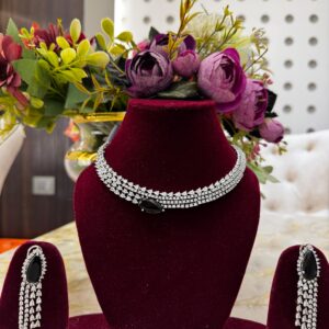 Multi-Strand Silver Bead Choker Set