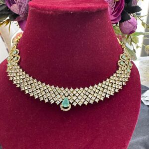 Diamond-Pavé Lattice Necklace