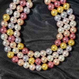 Multi-Color Layered Pearl Necklace