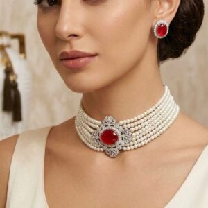 Multi-Strand Pearl Choker Set