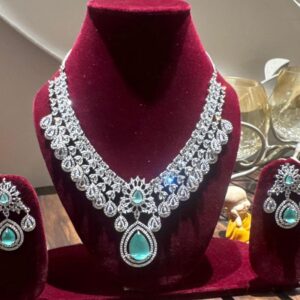 Royal Silver Diamond Choker Set