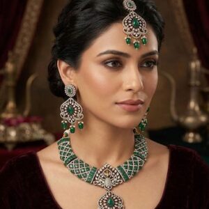 Royal Diamond and Emerald Choker Set