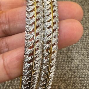 Luxury Silver & Gold Dual-Finish Chevron