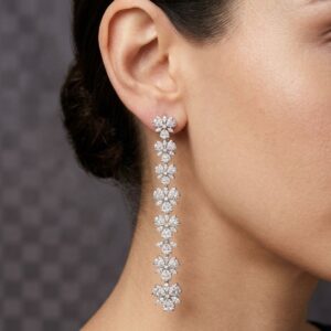 Linear drop earrings