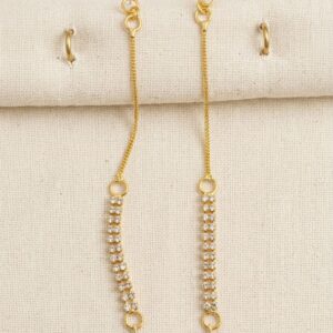 Minimalist Gold-Plated Multi-Link Minimal Earchain