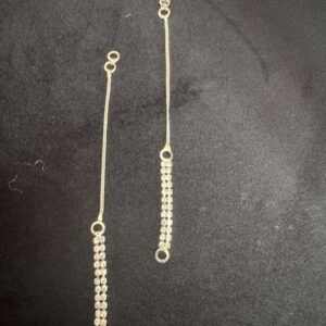 Dainty Silver-Plated Dual-Texture Earchain