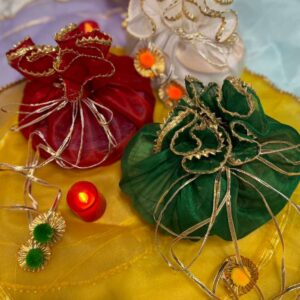 Vibrant Organza Potli Bags for Festive Gifting