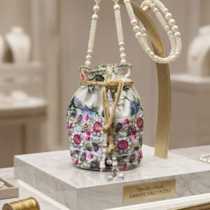 Pastel Bloom Embroidered Potli