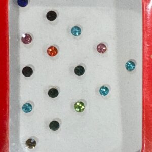 Multi-Color Circular Rhinestone Bindi Set for Ethnic & Daily Wear