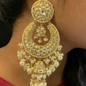 The Maharani Kundan Chandbali & Jhumka Statement Earrings