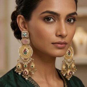 Multi-tier oversized drop earrings