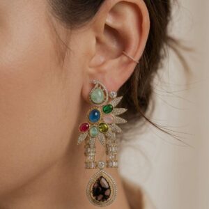 The Mosaic Royal Chandelier Statement Earrings